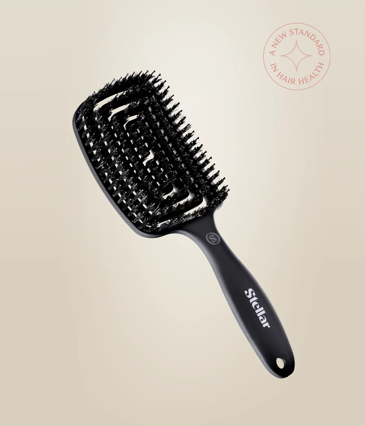 Brosse Stellar OmniFlex vue de face, tête ventilée