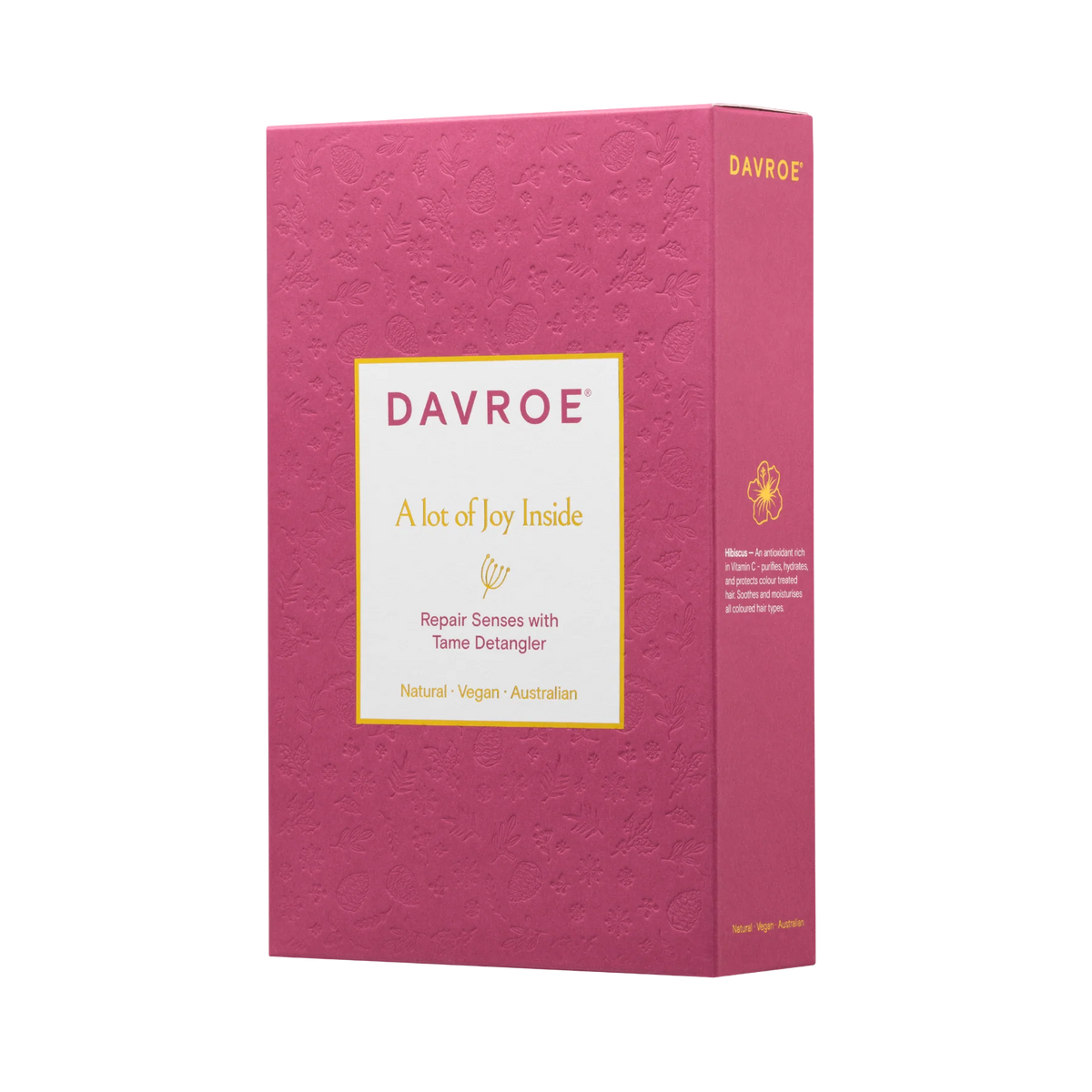 Coffret de Noël Davroe Repair Senses trio, vue de trois quarts
