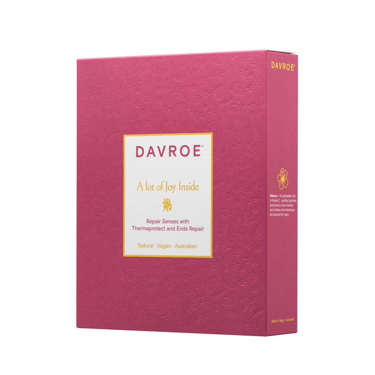 Coffret de Noël Davroe Repair Senses, vue de trois quarts