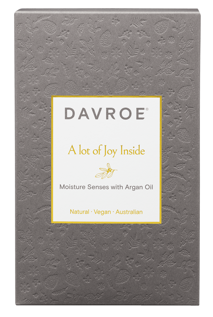 Coffret de Noël Davroe Moisture Senses trio, vue de face