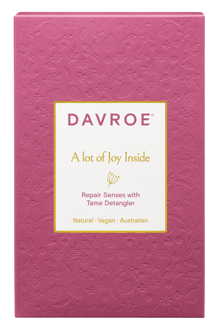 Coffret de Noël Davroe Repair Senses trio, vue de face